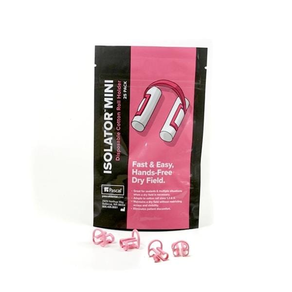 Isolator Cotton Roll Holder Pink 25/Bg