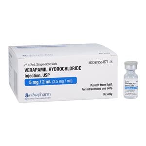 Verapamil HCl Injection 2.5mg/mL SDV 2mL 25/Package