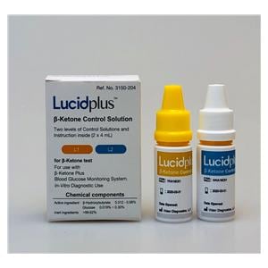 Beta-hydrox (B-ketone) 1 Low/1 High Control For Lucidplus BHB Ketone Test 2/Bx