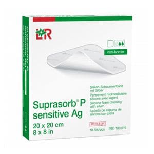 Suprasorb P Silver/Foam Non-Border Dressing 8x8" Sterile Square Adhesive