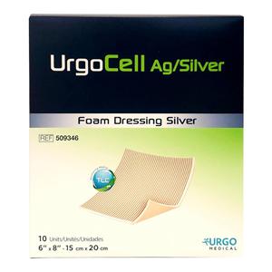 UrgoCell Ag Silver/Foam Wound Dressing 6x8" Sterile Non-Adhesive