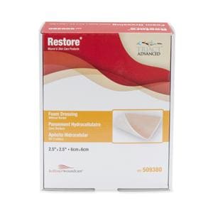 Restore Foam Non-Border Dressing 2-1/2x2-1/2" Sterile Soft Adhesive Abs LF