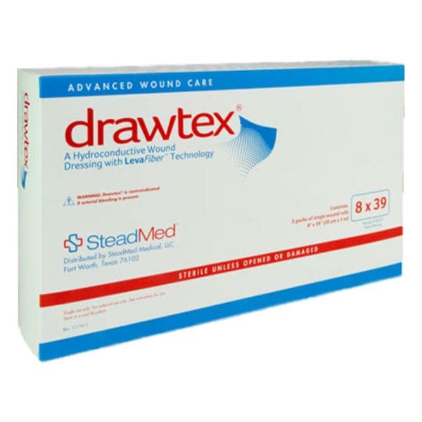 Drawtex LevaFiber Hydroconductive Dressing 8x39" Sterile Non-Adherent