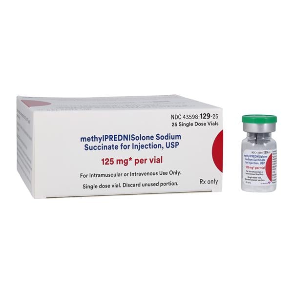 Methylprednisolone Sodium Succinate Injection 125mg SDV 2mL 25/Package