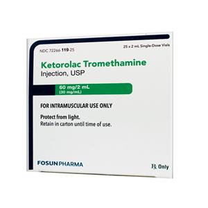 Ketorolac Injection 30mg/mL SDV 2mL 25/Bx