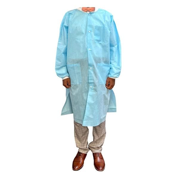 Lab Coat 3 Layer SMS Sky Blue 100/Ca