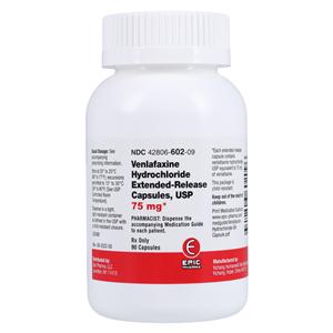 Venlafaxine HCL ER Extended-Release Capsules 75mg Bottle 90/Bt