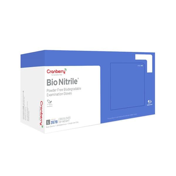 BioNitrile Exam Gloves Large Blue Non-Sterile