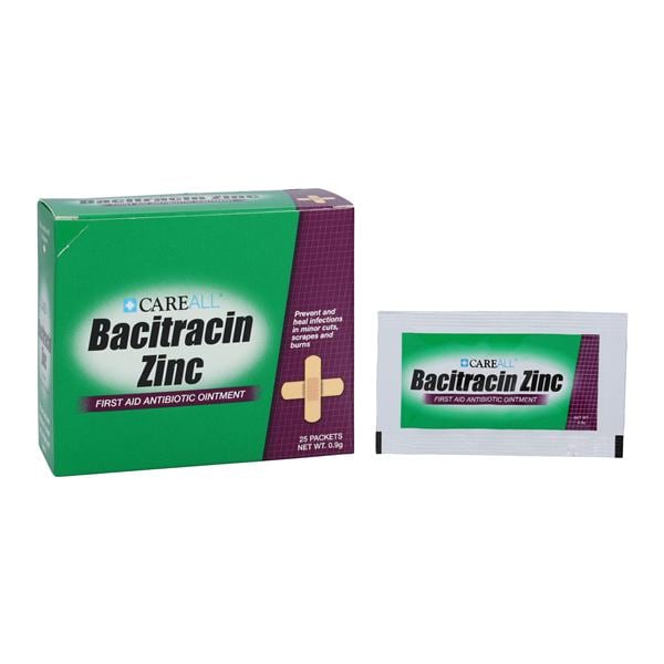 Bacitracin Zinc Topical Ointment 500u/gm 0.9gm Foil Pack 25/Bx, 36 BX/CA