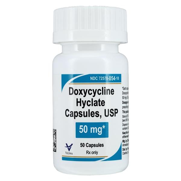 Doxycycline Hyclate Capsules 50mg Bottle 50/Bottle Each