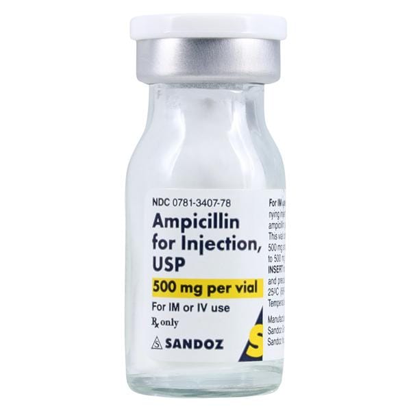 Ampicillin Powder Injection 500mg/vl SDV 10mL 10/Package