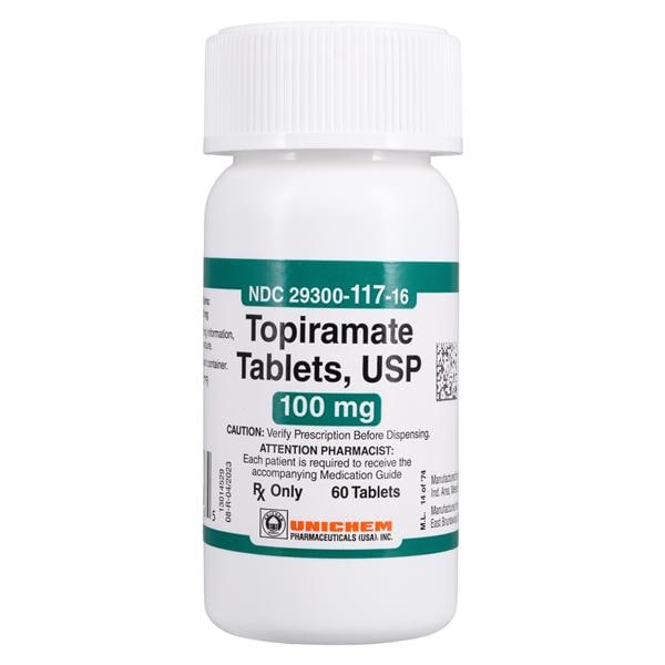 Topiramate Tablets 100mg Bottle 60/Bt