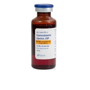 Cyanocobalamin B-12 Injection 1000mcg/mL MDV 30mL 10/Package