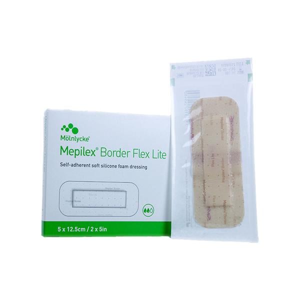 Mepilex Border Flex Lite Foam Dressing 2x5" Self-Adherent Absorbent