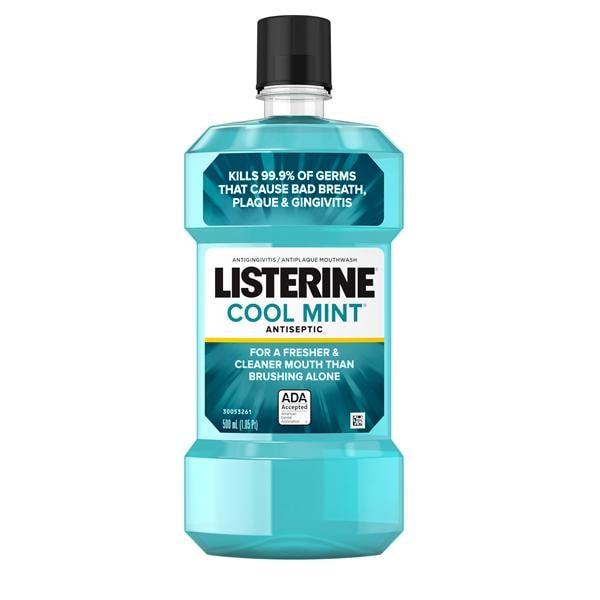 Listerine Mouthwash Antiseptic 500 mL Cool Mint 6/Ca