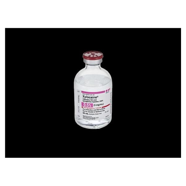 Xylocaine w/Epinephrine Injection 0.5% MDV 50mL 25/Package