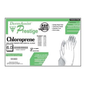 Prestige Chloroprene Surgical Gloves 6.5 Extended White