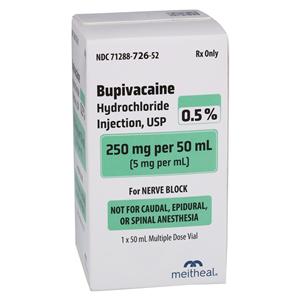 Bupivacaine HCl Injection 5mg/mL MDV 50mL Each