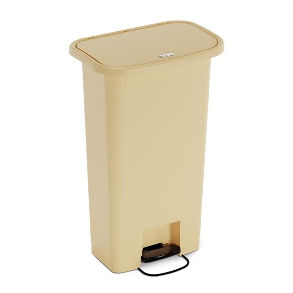 Receptacle Waste Plastic Waste Mate 13Gal Beige Ea Ea