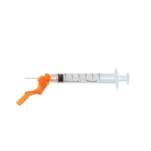 Hypodermic Syringe/Needle Combo 25gx1-1/2" 3cc Safety Device No Dead Spc 100/Bx, 12 BX/CA