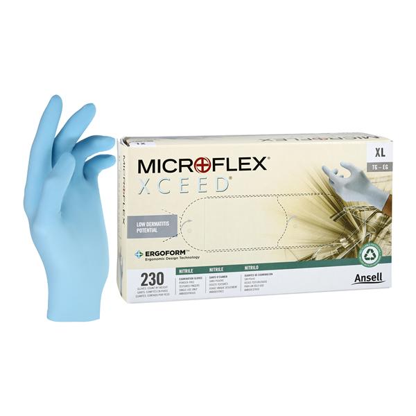 XCEED Nitrile Exam Gloves X-Large Standard Blue Non-Sterile