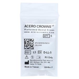 ACERO Stainless Steel Crowns 5 1st Primary Lower Left Molar 5/Pk 5/Pk