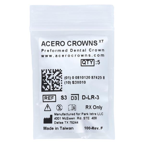 ACERO Stainless Steel Crowns 3 1st Primary Lower Right Molar 5/Pk 5/Pk