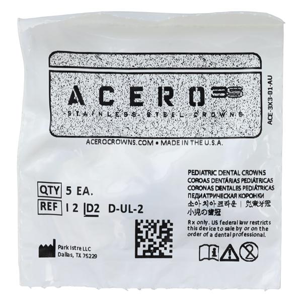 ACERO Stainless Steel Crowns 2 1st Primary Upper Left Molar 5/Pk 5/Pk