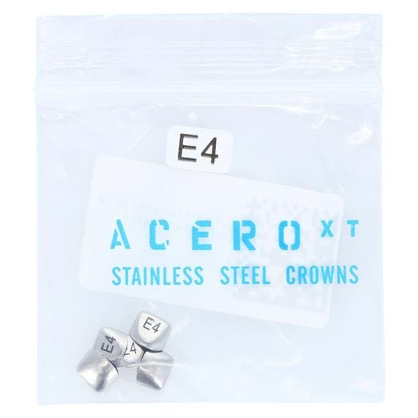 ACERO Stainless Steel Crowns 4 Primary Upper Right Central 5/Pk 5/Pk