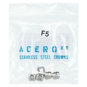 ACERO Stainless Steel Crowns 5 Primary Upper Left Central 5/Pk 5/Pk