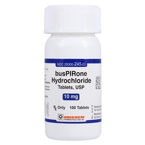 Buspirone HCl Tablets 10mg Bottle 100/Bottle Each