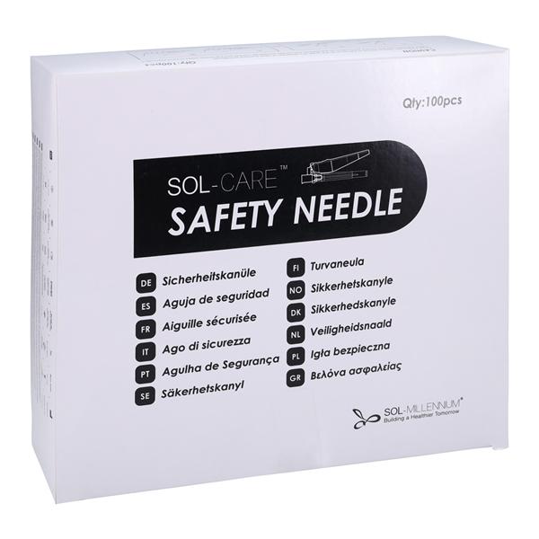 Safety Needle Needle 22gx1" Safety 100/Bx, 8 BX/CA