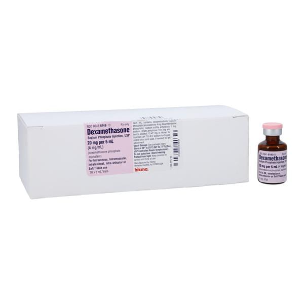 Dexamethasone Sodium Phosphate Injection 4mg/mL MDV 5mL 10/Package