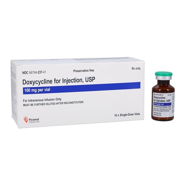 Doxycycline Hyclate Injection 100mg/vl SDV 10/Pk