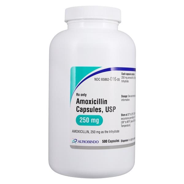 Amoxicillin Capsules 250mg Bottle 500/Bt