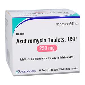 Azithromycin Tablets 250mg Box 3x6/Package Each