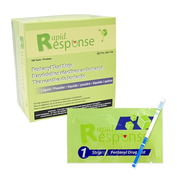 Rapid Response Fentanyl Test Strips Harm Reduction 100/Bx