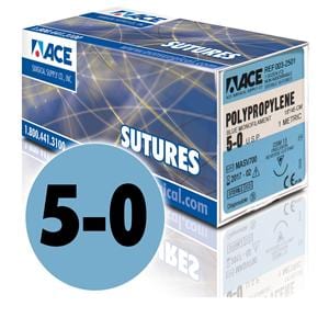 Suture 5-0 18" Polypropylene DSM-13 12/Bx