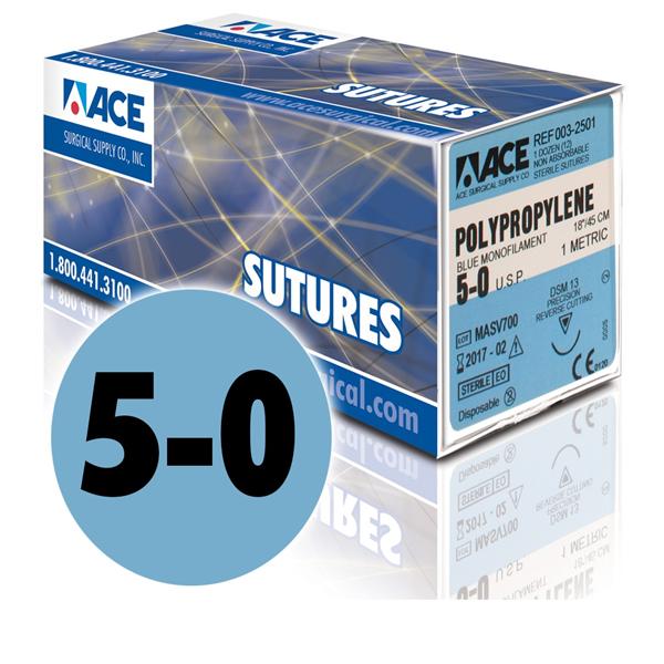 Suture 5-0 18" Polypropylene DSM-13 12/Bx