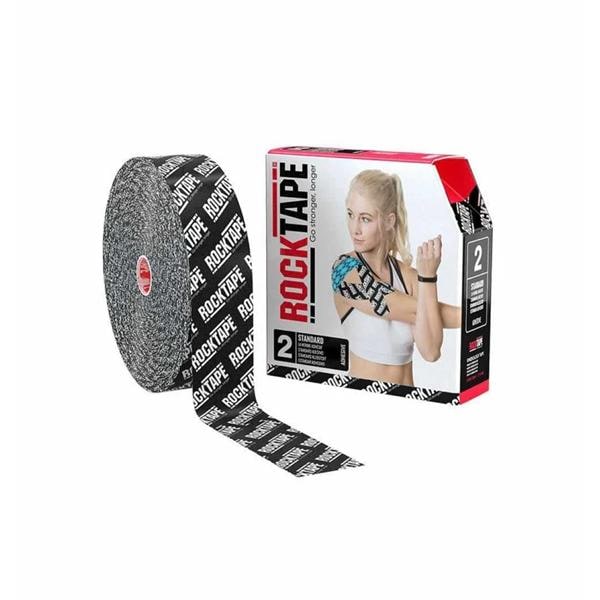 RockTape Kinesiology Tape 97% Cotton/3% Nylon 2"x105' Logo Black Ea