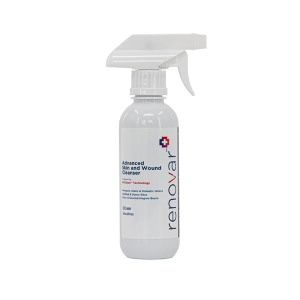 Renovar Wound Cleansing Solution Hypochlorous Acid/Sodium Chloride NS 8oz Clr LF