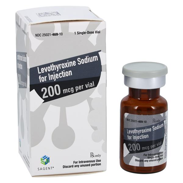 Levothyroxine Sodium Lyophilized Powder Injection 200mcg/vl SDV Each