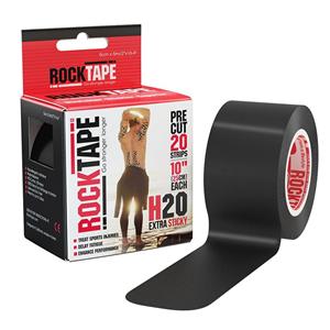 RockTape Kinesiology Tape 97% Cotton/3% Nylon 2"x16.4' Black Ea