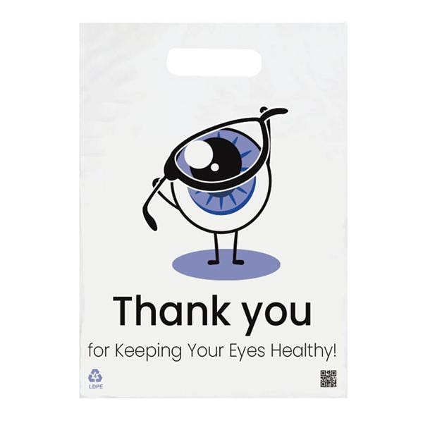 Eye Care Supply Bag Thank You Clear Plastic Disposable 9x13" 100/Pk