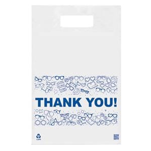 Eye Care Supply Bag Thank You White Plastic Disposable 12x16" 100/Pk