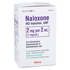 Naloxone HCl Injection 1mg/mL Prefilled Syringe 2mL 10/Package