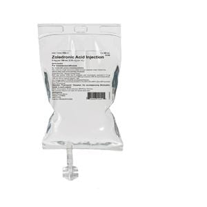 Zoledronic Acid Injection 5mg/100mL Bag 100mL Each