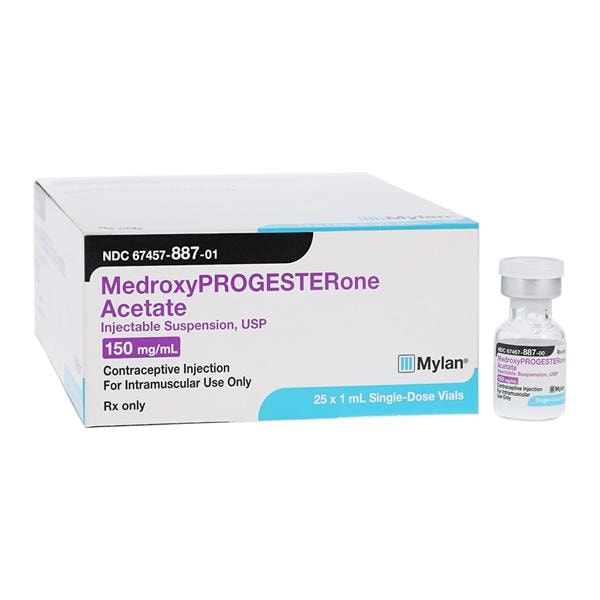 Medroxyprogesterone Acetate Injection 150mg/mL SDV 1mL 25/Pk