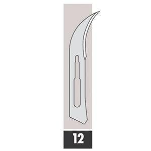 Ace Carbon Steel Sterile Surgical Blade #12 Disposable 100/Bx