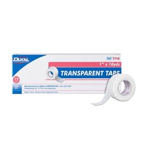 Dukal Surgical Tape Plastic 1"x10yd Transparent Non-Sterile 12/Bx